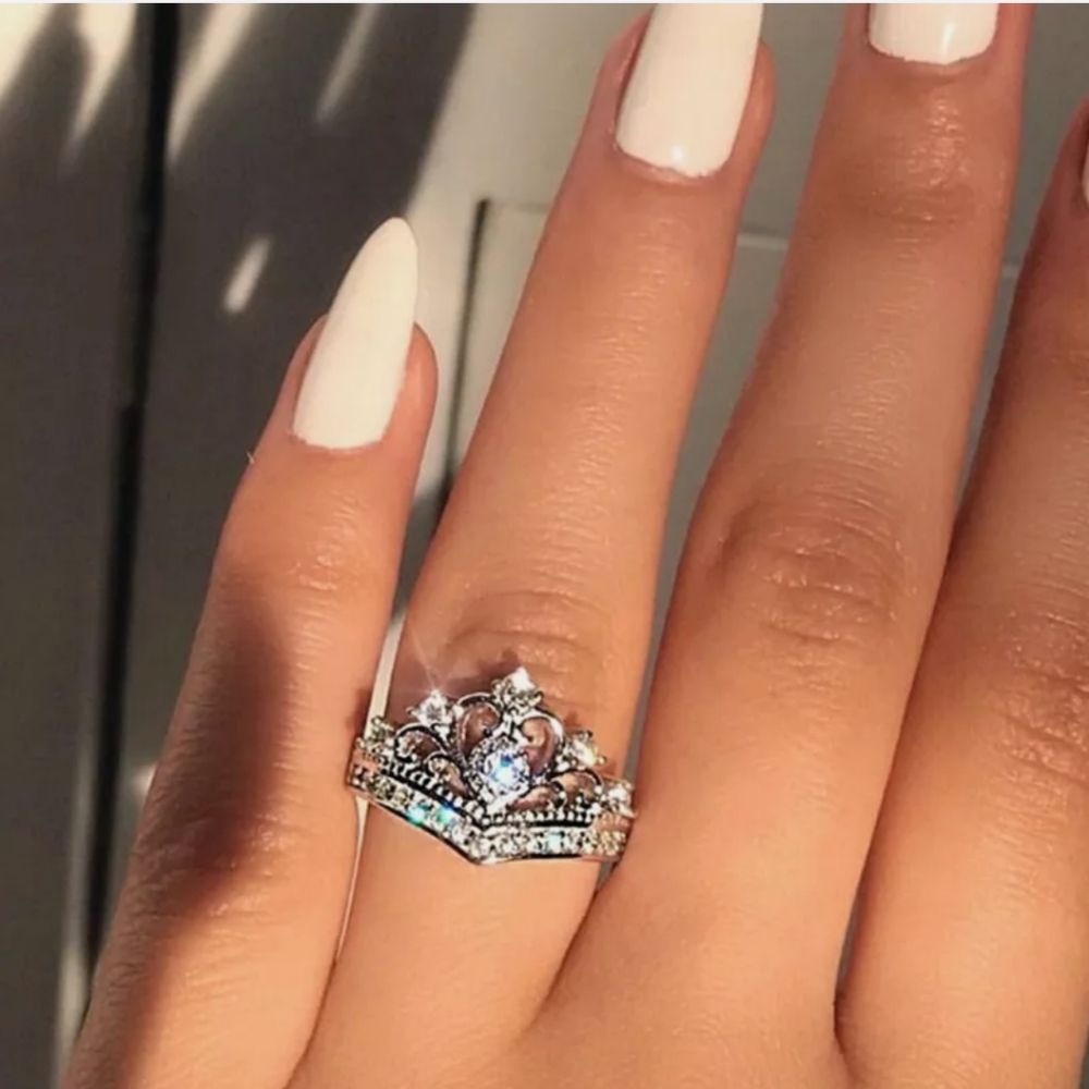 Silver Princess Crown 👑 Ring